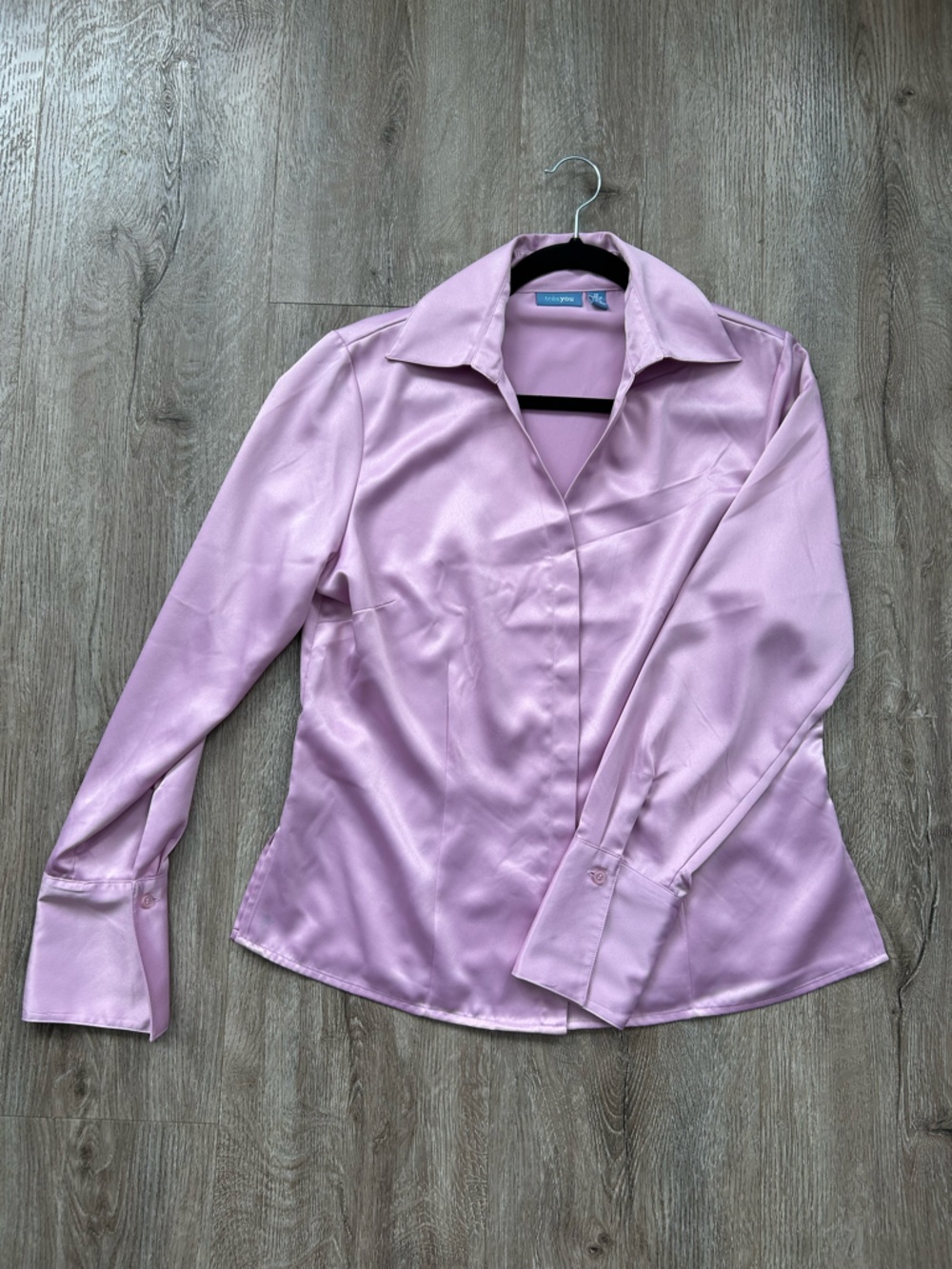 Vintage Lavender Satin Button-Up Jacket